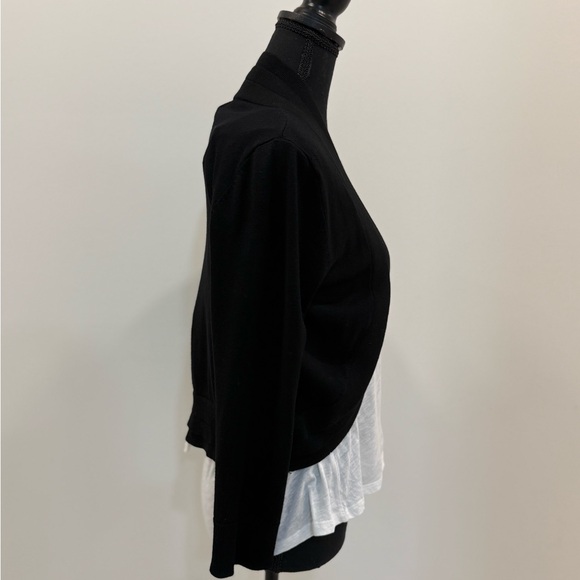 Ronni Nicole - Parisian Chic in a Shrug Black Sweater Open-Front Knit 🇫🇷 - Picture 3 of 11